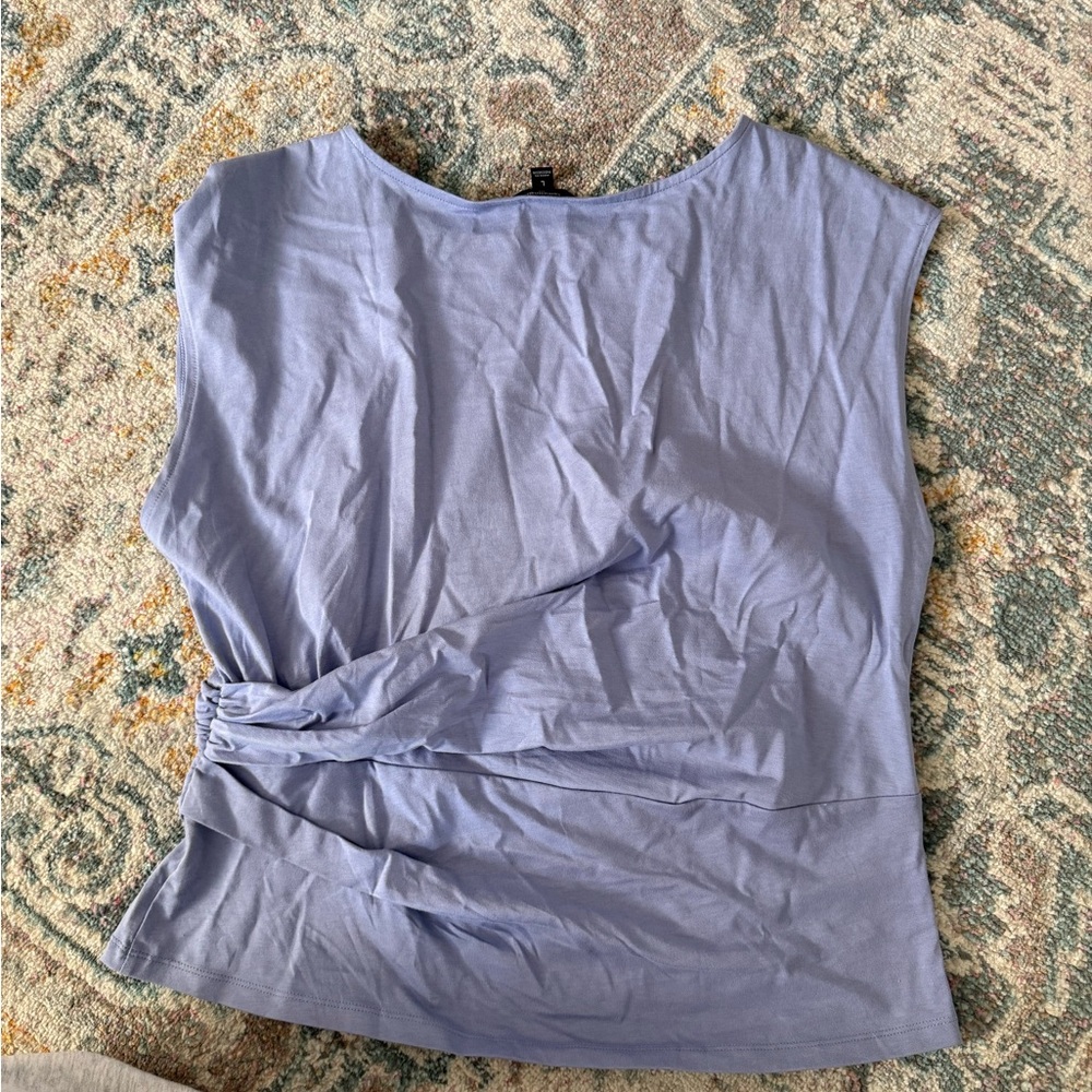 Banana Republic Light Blue Twist Detail Blouse